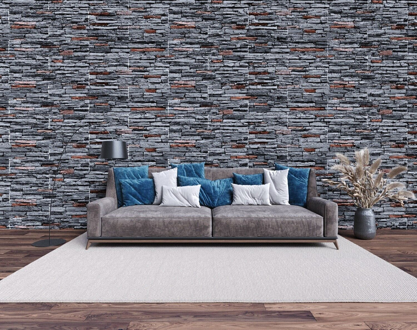 10x Stück Wandpaneele Wandverkleidung Steinoptik 3D Paneel Platten KS-102 (5 qm)