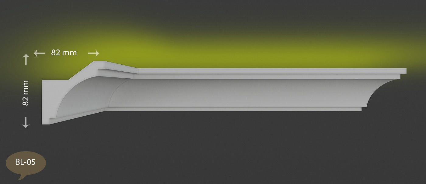 18 Meter LED Indirekte Beleuchtung Lichtprofile Wand Stuckleiste Beleuchtung BL 05
