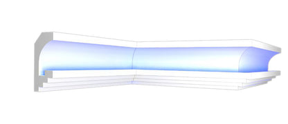 8 Meter LED Indirekte Beleuchtung Lichtprofile Wand Stuckleiste Beleuchtung BL 13