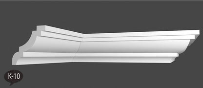 8 Meter Zierleiste Stuckprofile Styroporleisten Zierprofil  (80x80mm) K 10