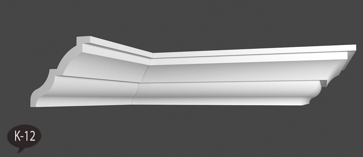 8 Meter Zierleiste Stuckprofile Styroporleisten Zierprofil  (100x100mm) K 12