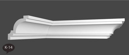 8 Meter Zierleiste Stuckprofile Styroporleisten Zierprofil  (80x80mm) K 14