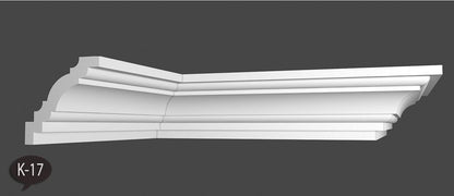 8 Meter Zierleiste Stuckprofile Styroporleisten Zierprofil  (80x80mm) K 17