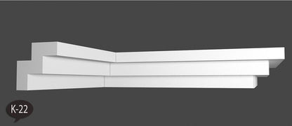12 Meter Zierleiste Stuckprofile Styroporleisten Zierprofil  (40x40mm) K 22