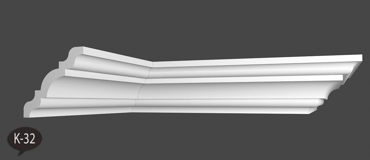 8 Meter Zierleiste Stuckprofile Styroporleisten Zierprofil  (100x100mm) K 32