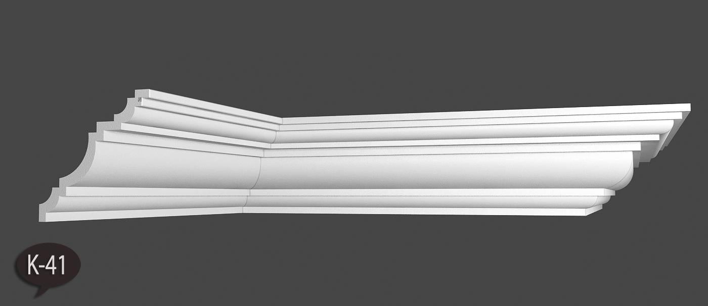12 Meter Zierleiste Stuckprofile Styroporleisten Zierprofil  (150x150mm) K 41