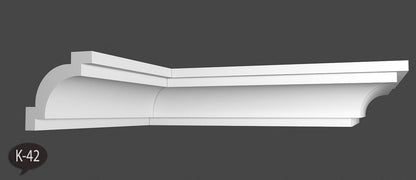 8 Meter Zierleiste Stuckprofile Styroporleisten Zierprofil  (65x65mm) K 42