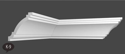 12 Meter Zierleiste Stuckprofile Styroporleisten Zierprofil  (100x100mm) K 9