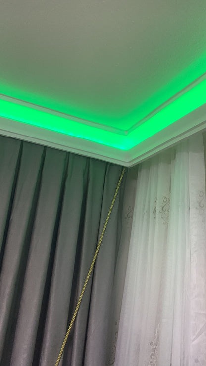 14 Meter LED Indirekte Beleuchtung Lichtprofile Wand Stuckleiste Beleuchtung BL 08