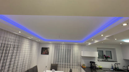 14 Meter LED Indirekte Beleuchtung Lichtprofile Wand Stuckleiste Beleuchtung BL 08