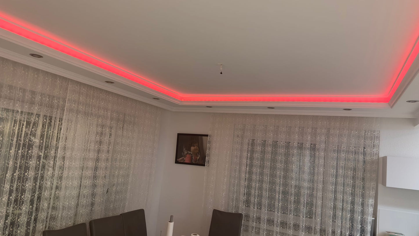 2 m LED Indirekte Beleuchtung Lichtprofile Wand Stuckleiste Beleuchtung BL 02