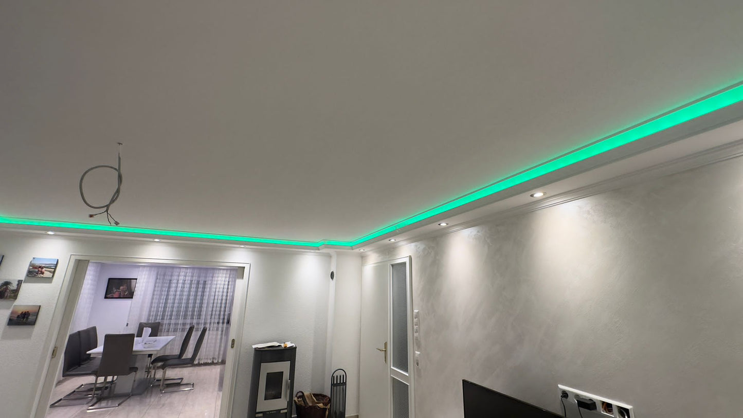 2 m LED Indirekte Beleuchtung Lichtprofile Wand Stuckleiste Beleuchtung BL 02