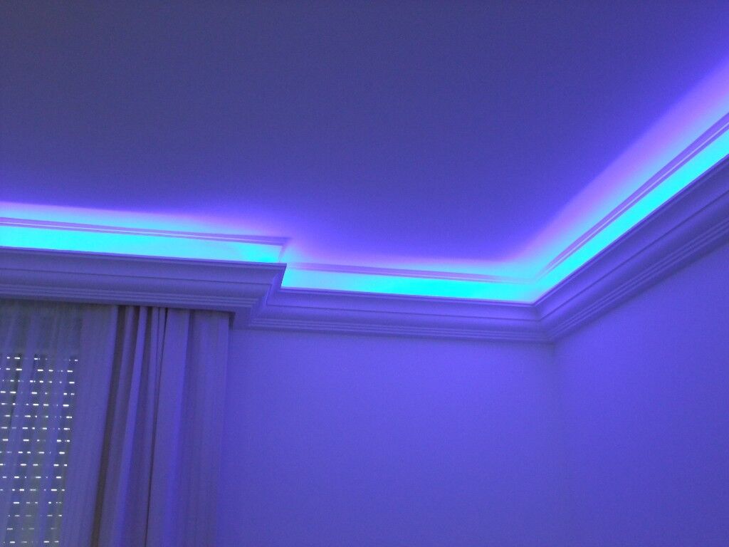 12 Meter LED Indirekte Beleuchtung Lichtprofile Wand Stuckleiste Beleuchtung BL 24