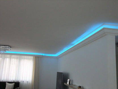 12 Meter LED Indirekte Beleuchtung Lichtprofile Wand Stuckleiste Beleuchtung BL 24