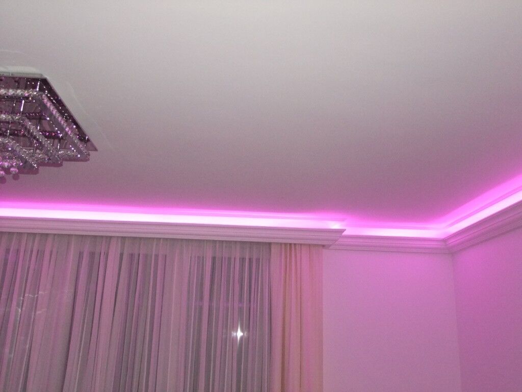 12 Meter LED Indirekte Beleuchtung Lichtprofile Wand Stuckleiste Beleuchtung BL 24